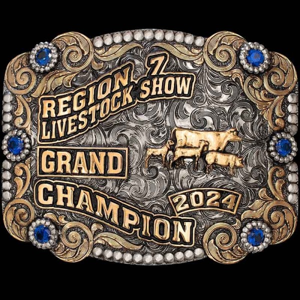 Livestock Classic Belt Buckle Molly s Custom Silver